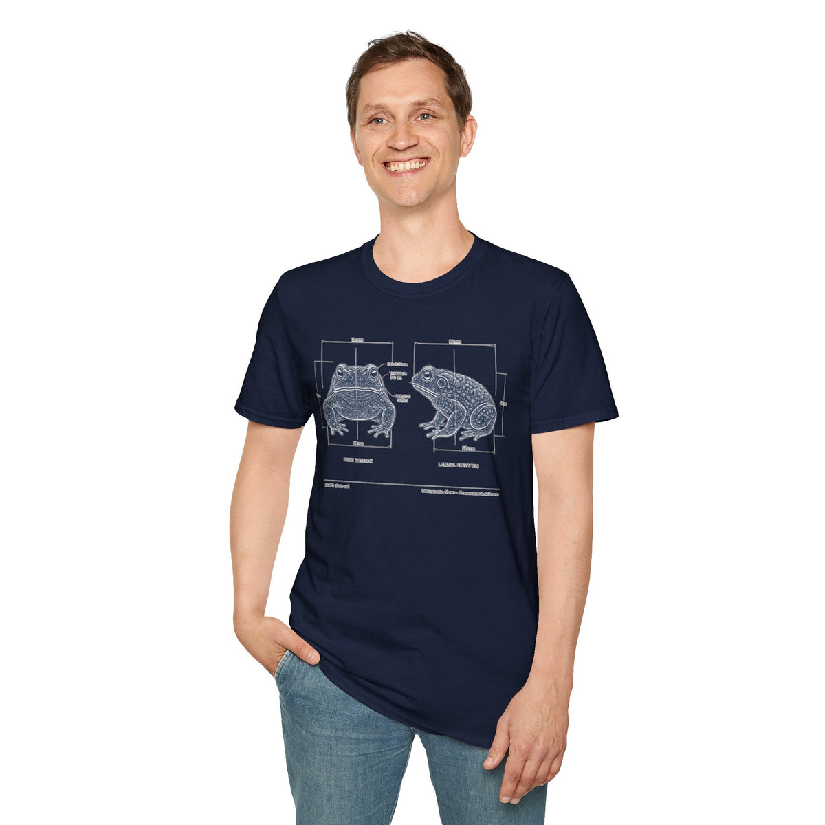 Blue Print Toad Unisex Softstyle T-Shirt