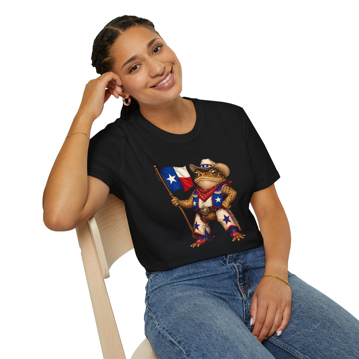 Texas Toad Maskottchen Unisex Softstyle T-Shirt
