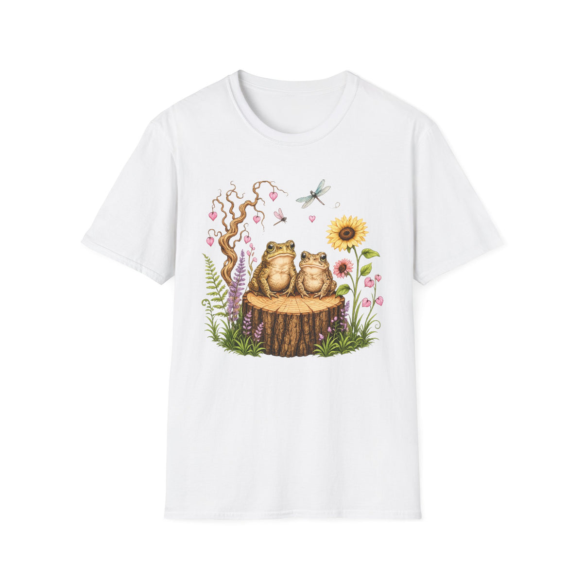 Toads on a log Unisex Softstyle T-Shirt