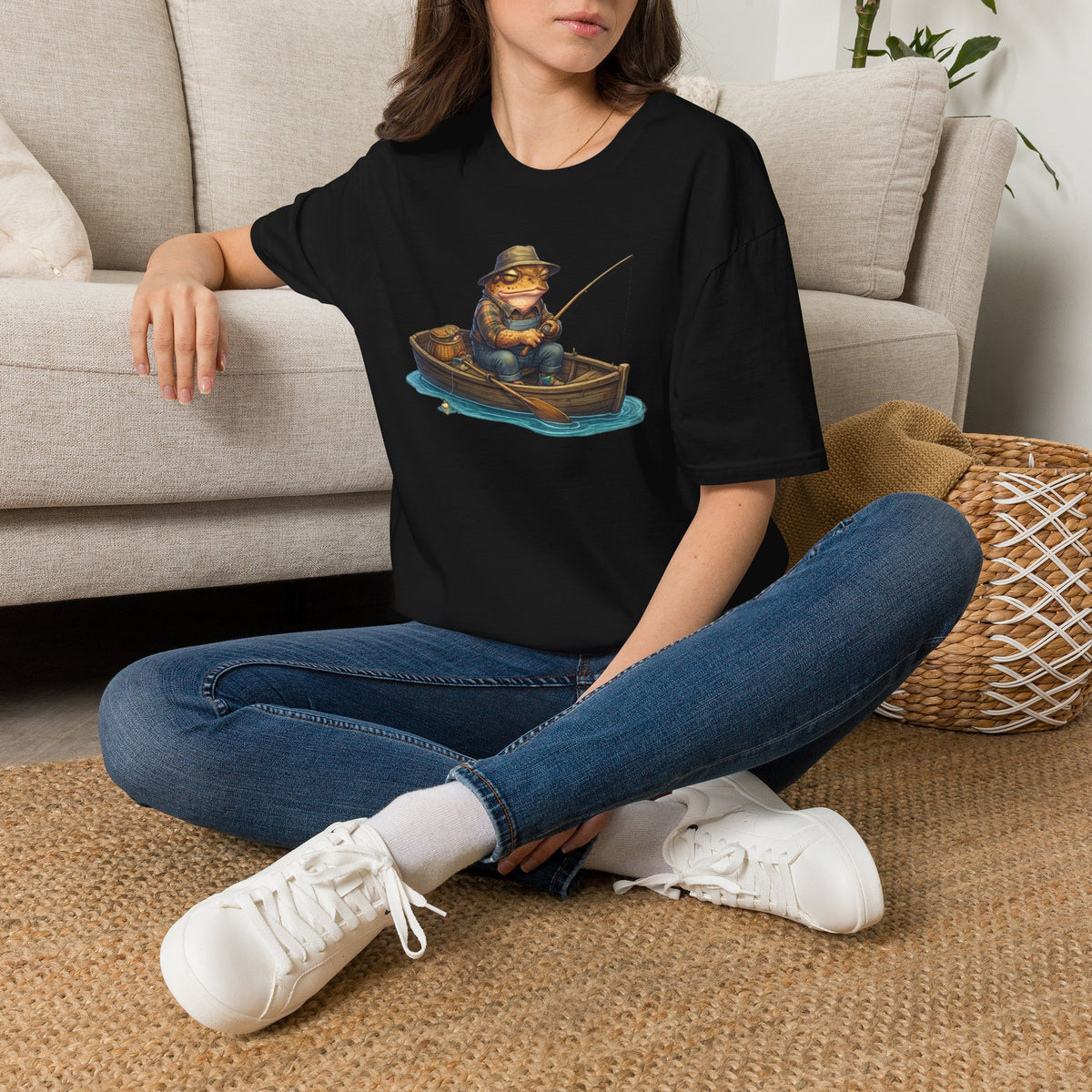 Gone Fishing Toad Unisex Softstyle T-Shirt