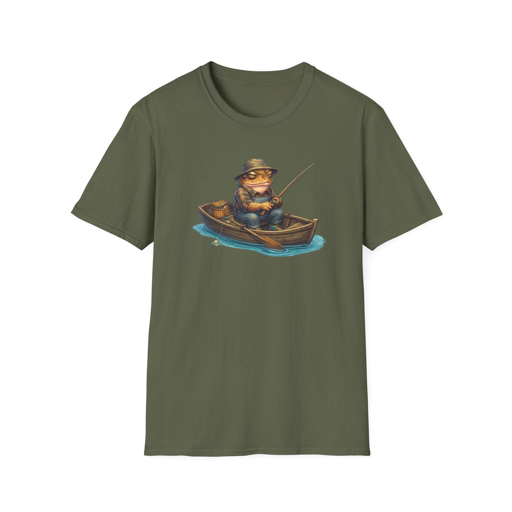 Gone Fishing Toad Unisex Softstyle T-Shirt