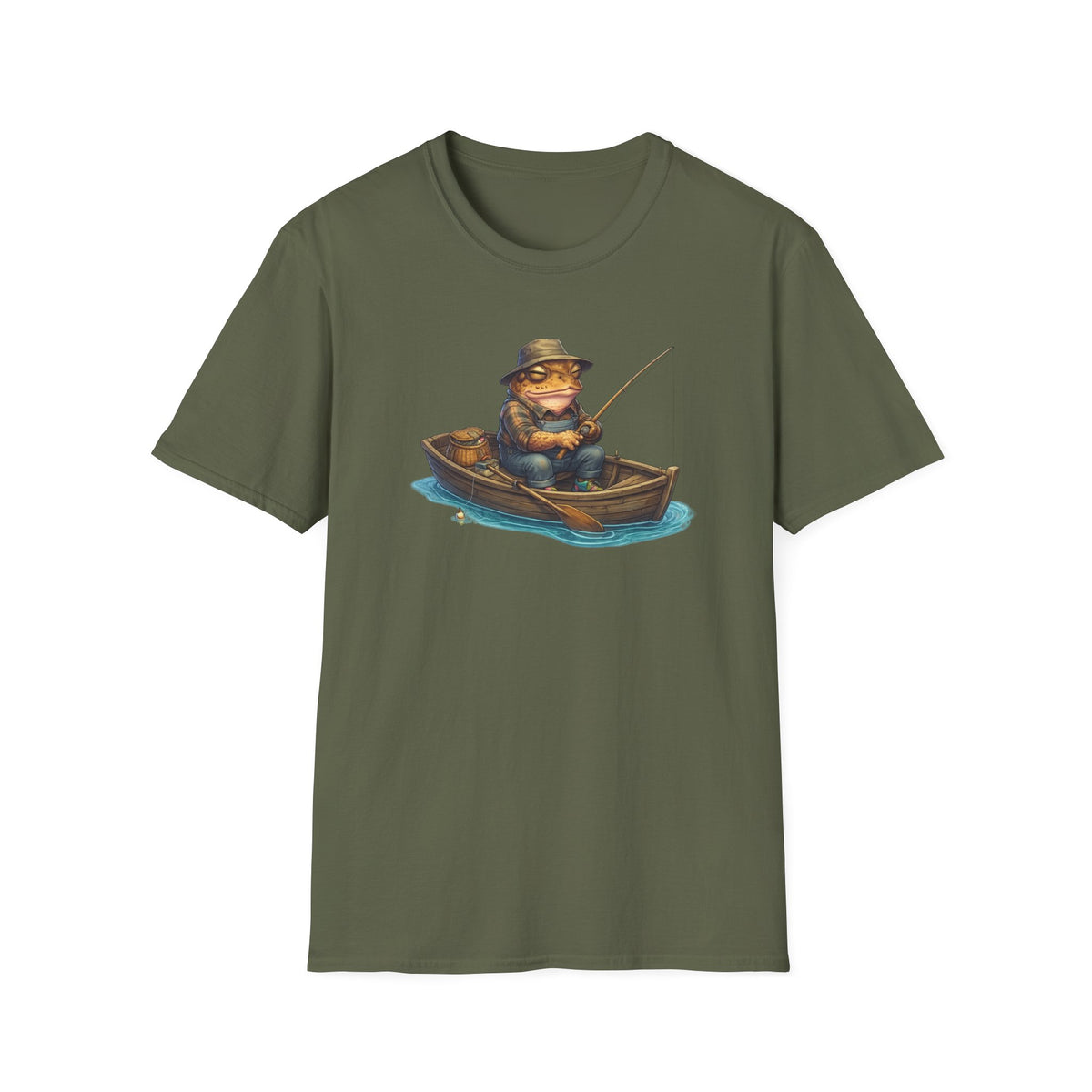 Gone Fishing Toad Unisex Softstyle T-Shirt