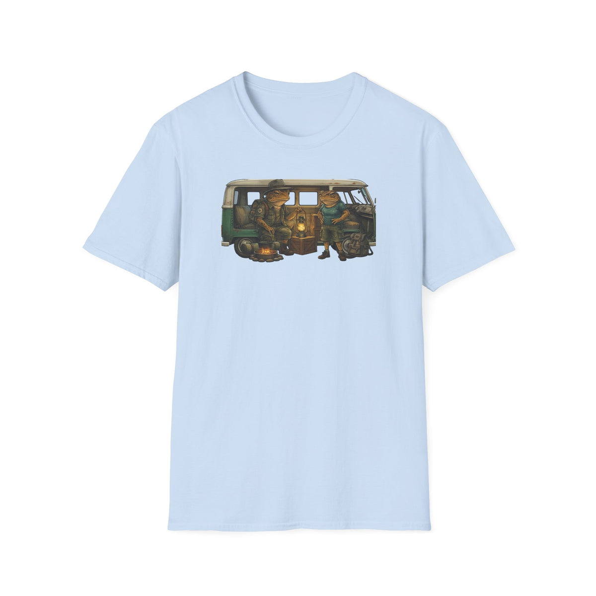 Toads Combi Van Camping Unisex Softstyle T-Shirt