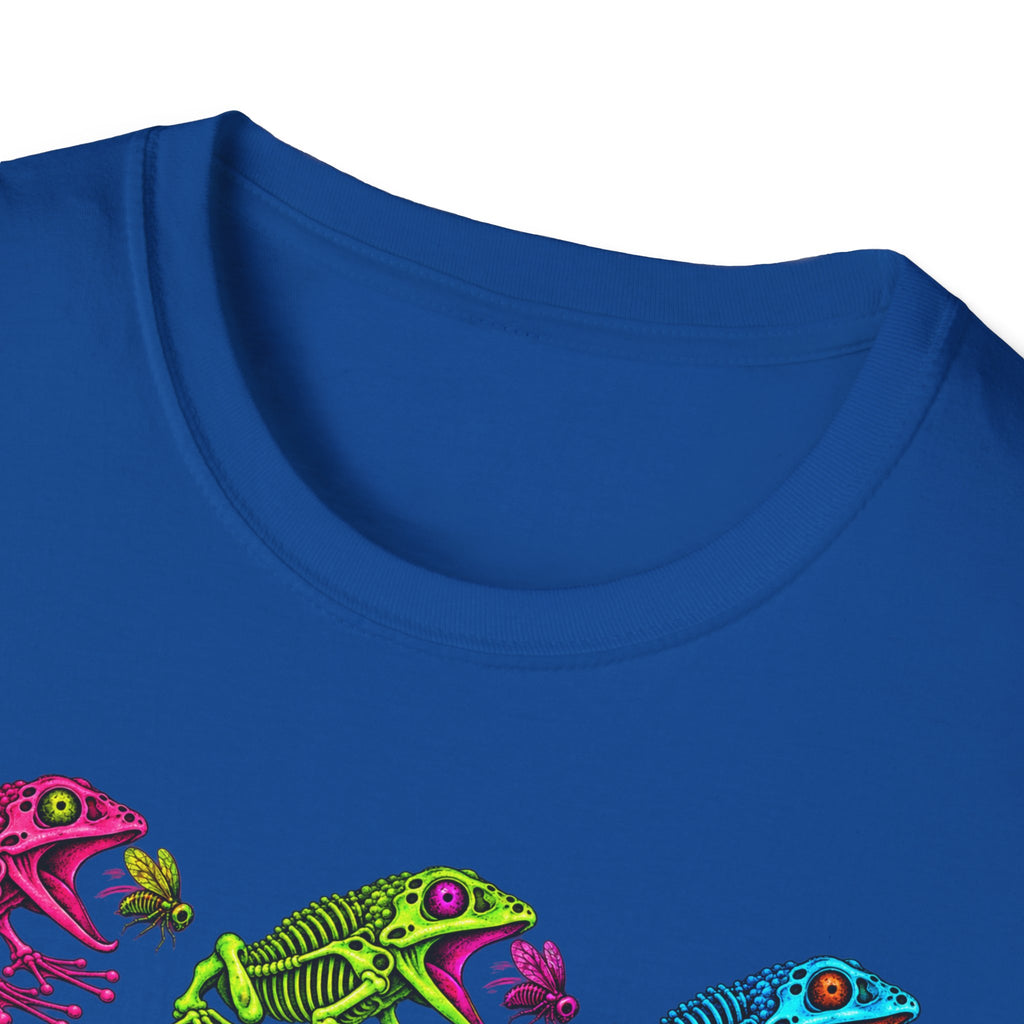 Skeleton Toad catching flies Unisex Softstyle T-Shirt