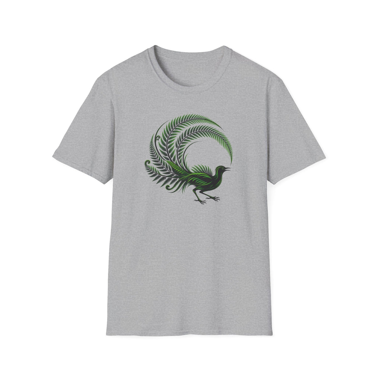 Green Australia Lyrebird Unisex Softstyle T-Shirt