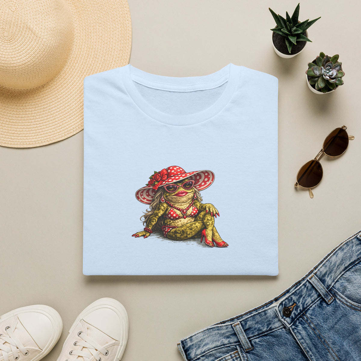 Toadella red polka dot Unisex Softstyle T-Shirt