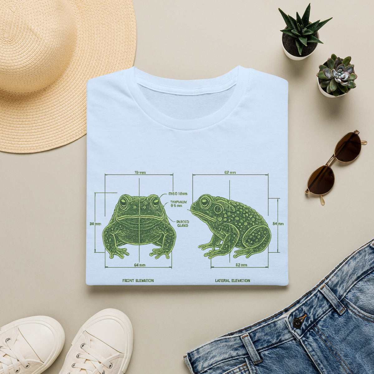 Blue Print Toad Unisex Softstyle T-Shirt