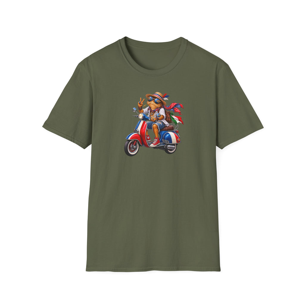 Italian Toad on Scooter Unisex Softstyle T-Shirt