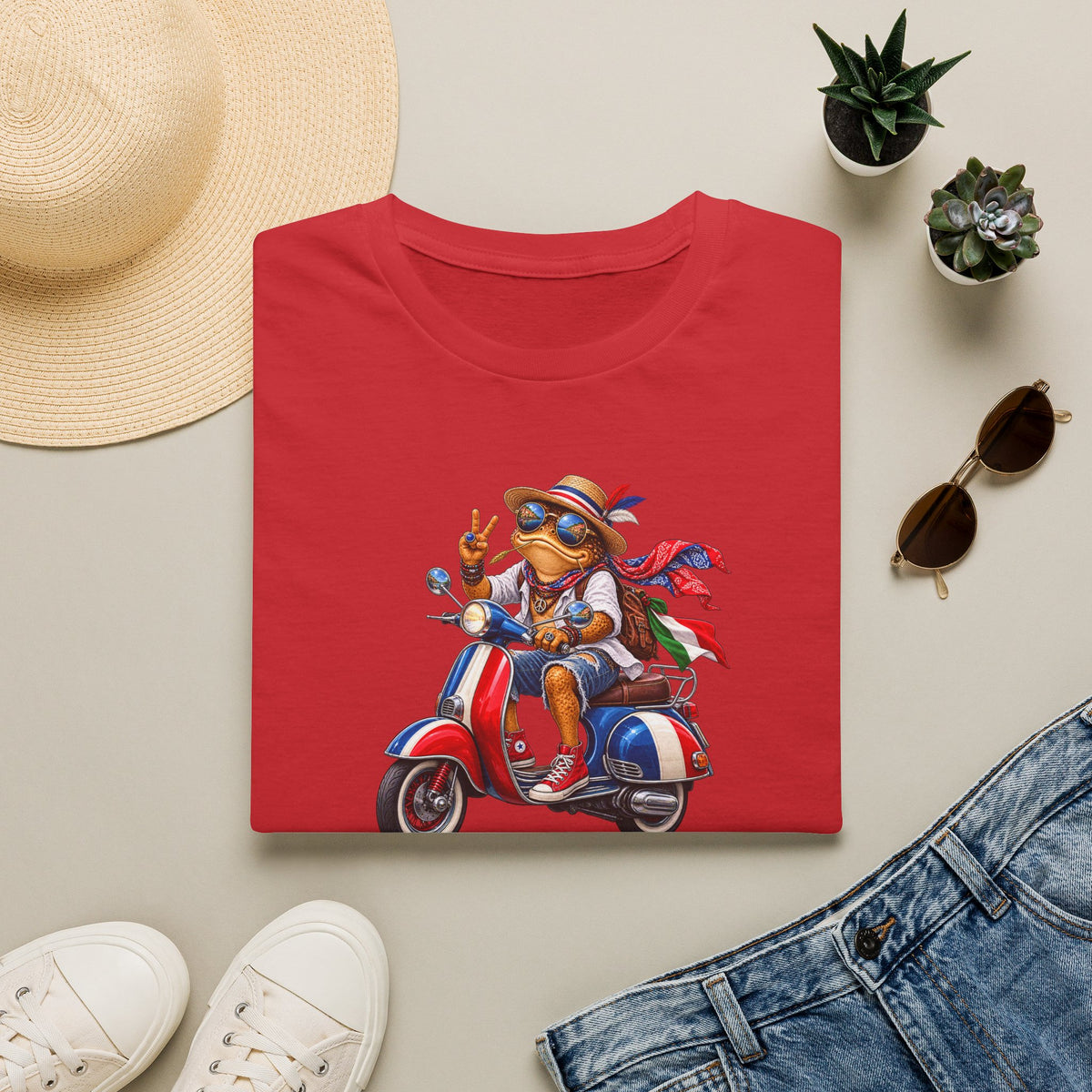 Italian Toad on Scooter Unisex Softstyle T-Shirt