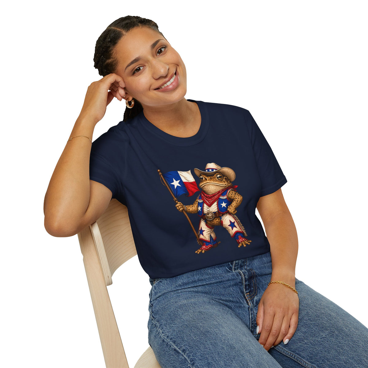 Texas Toad Maskottchen Unisex Softstyle T-Shirt