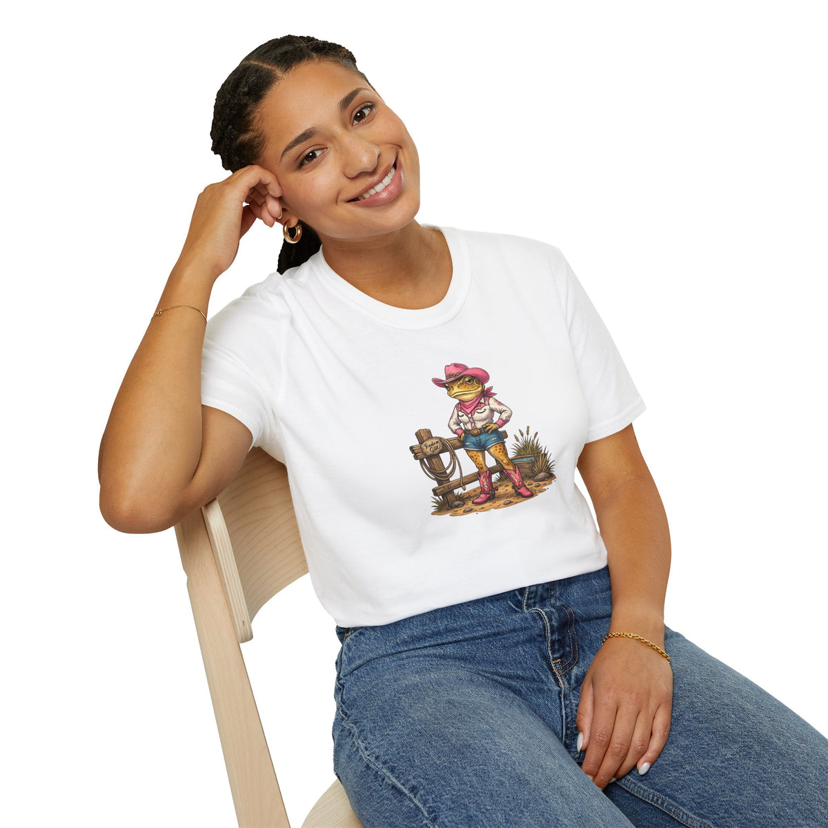 Cowgirl Rodeo Kröte Unisex Softstyle T-Shirt