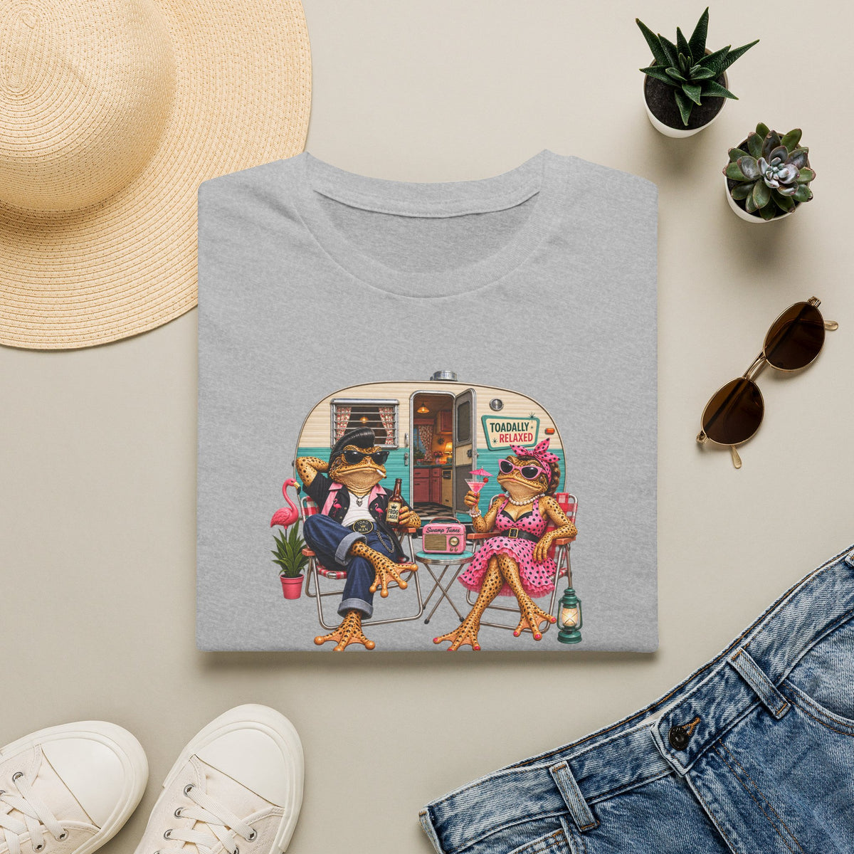Vintage 50s Toads Campervan Unisex Softstyle T-Shirt
