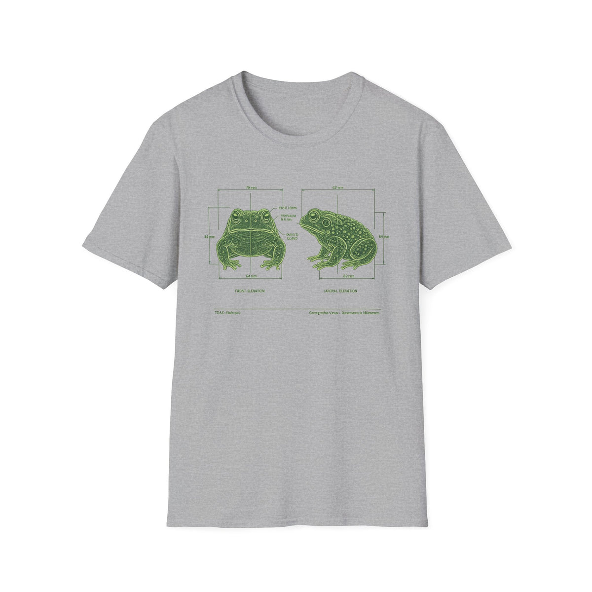 Blue Print Toad Unisex Softstyle T-Shirt