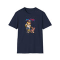 Toad walking  Origami dog unisex Softstyle T-Shirt