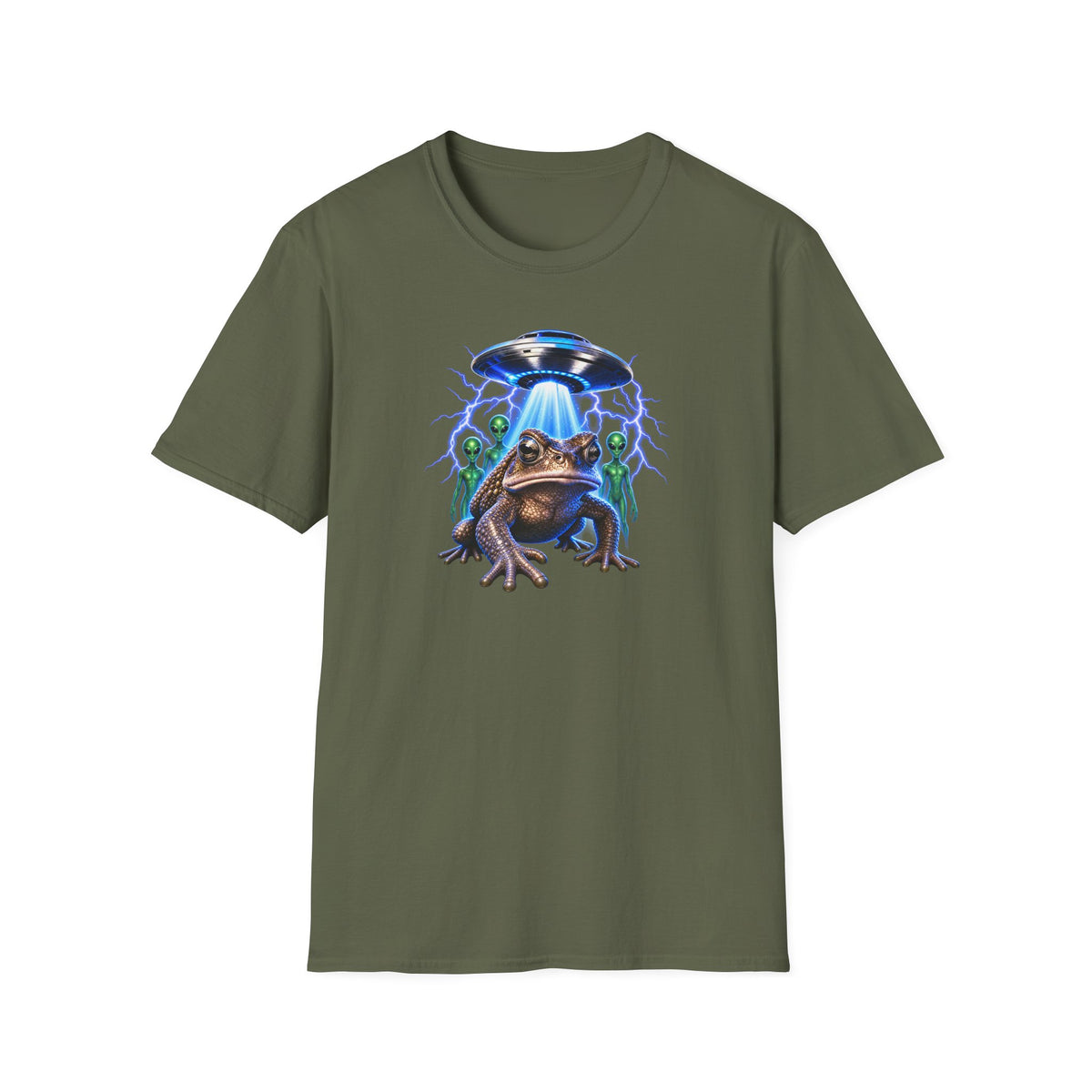 Alien Toad UFO T-Shirt – Funny Space Graphic Tee