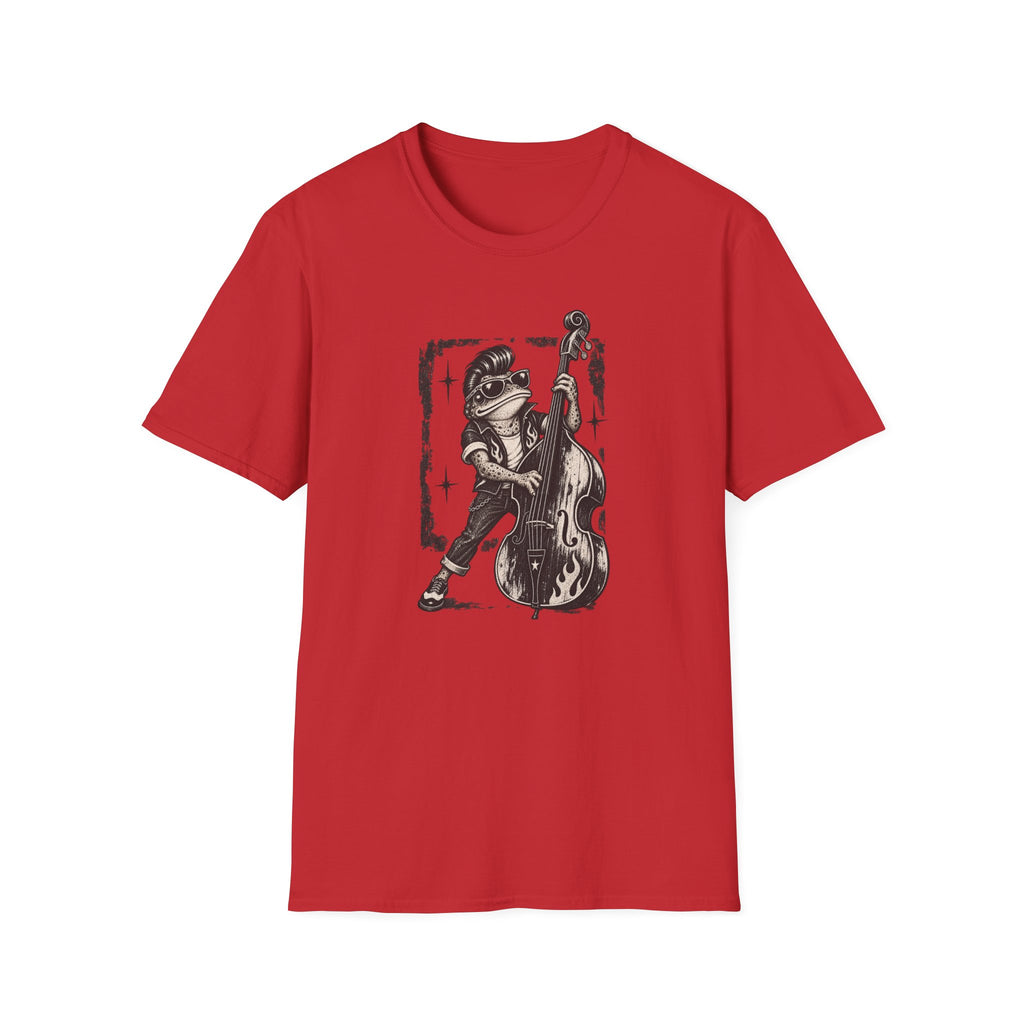 Rockabilly Double bass Toad Unisex Softstyle T-Shirt