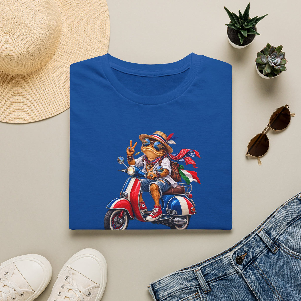 Italian Toad on Scooter Unisex Softstyle T-Shirt