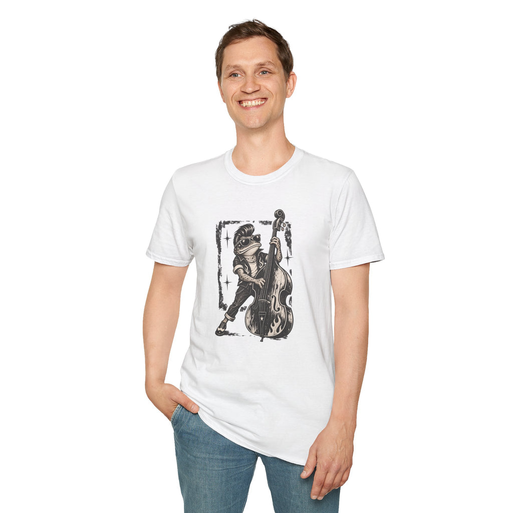 Rockabilly Double bass Toad Unisex Softstyle T-Shirt