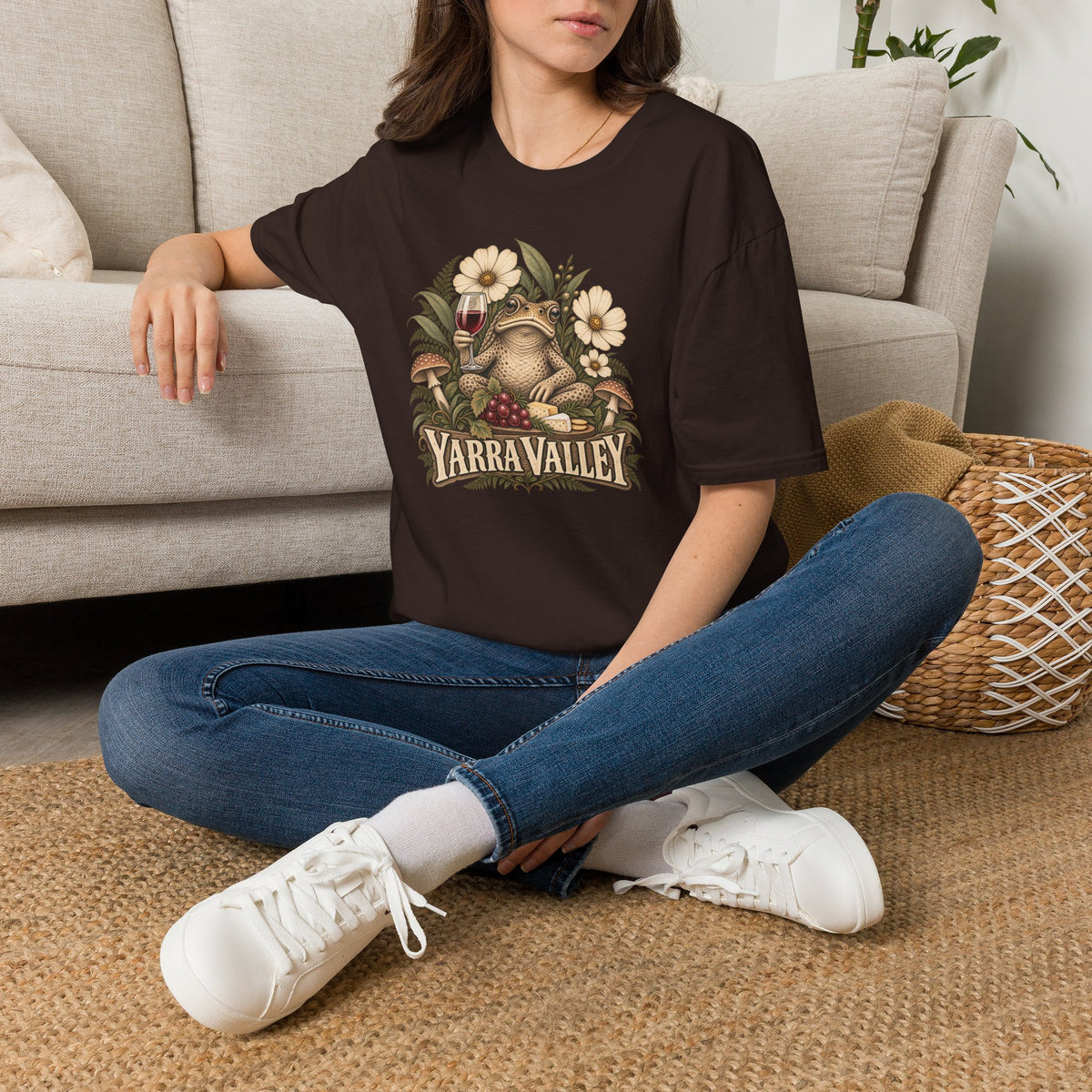 Yarra Valley toad with red wine Unisex Softstyle T-Shirt