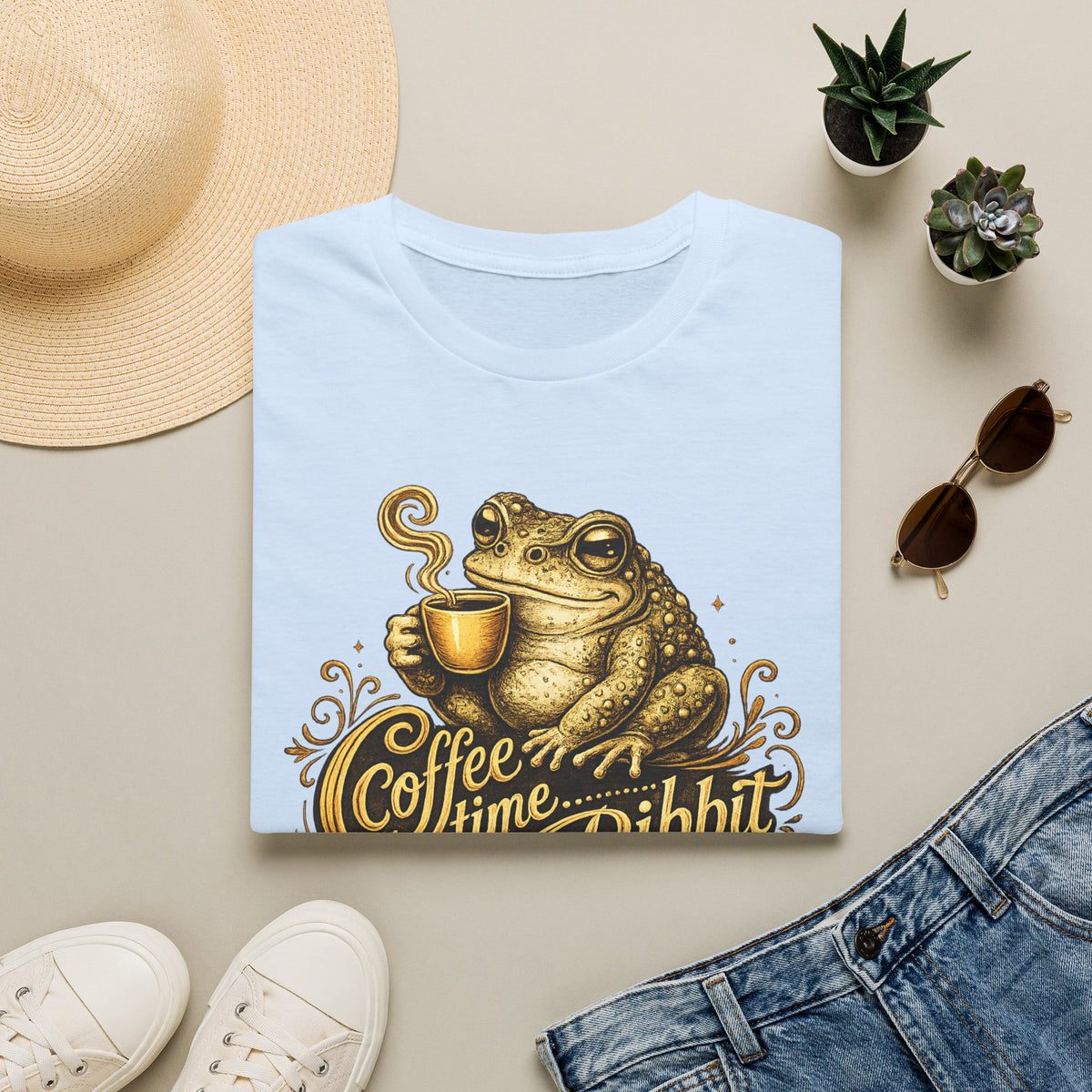 Coffee time Ribbit Unisex Softstyle T-Shirt