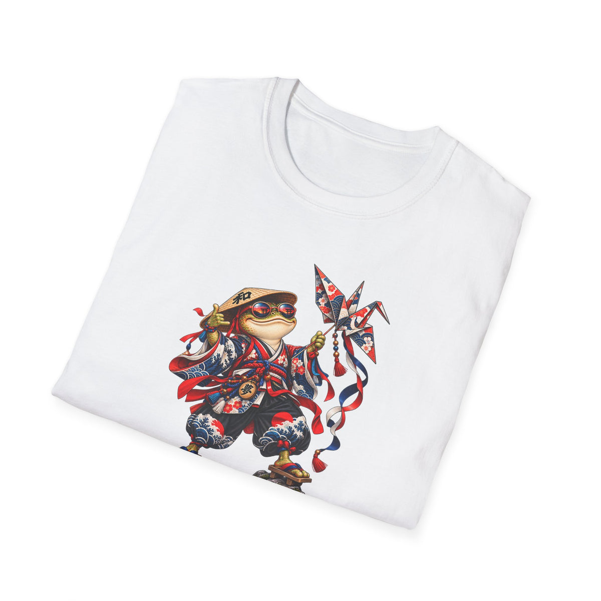 Origami Kite flying Toad Unisex Softstyle T-Shirt