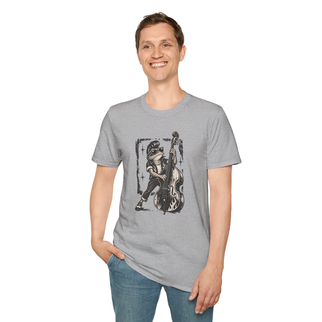 Rockabilly Double bass Toad Unisex Softstyle T-Shirt