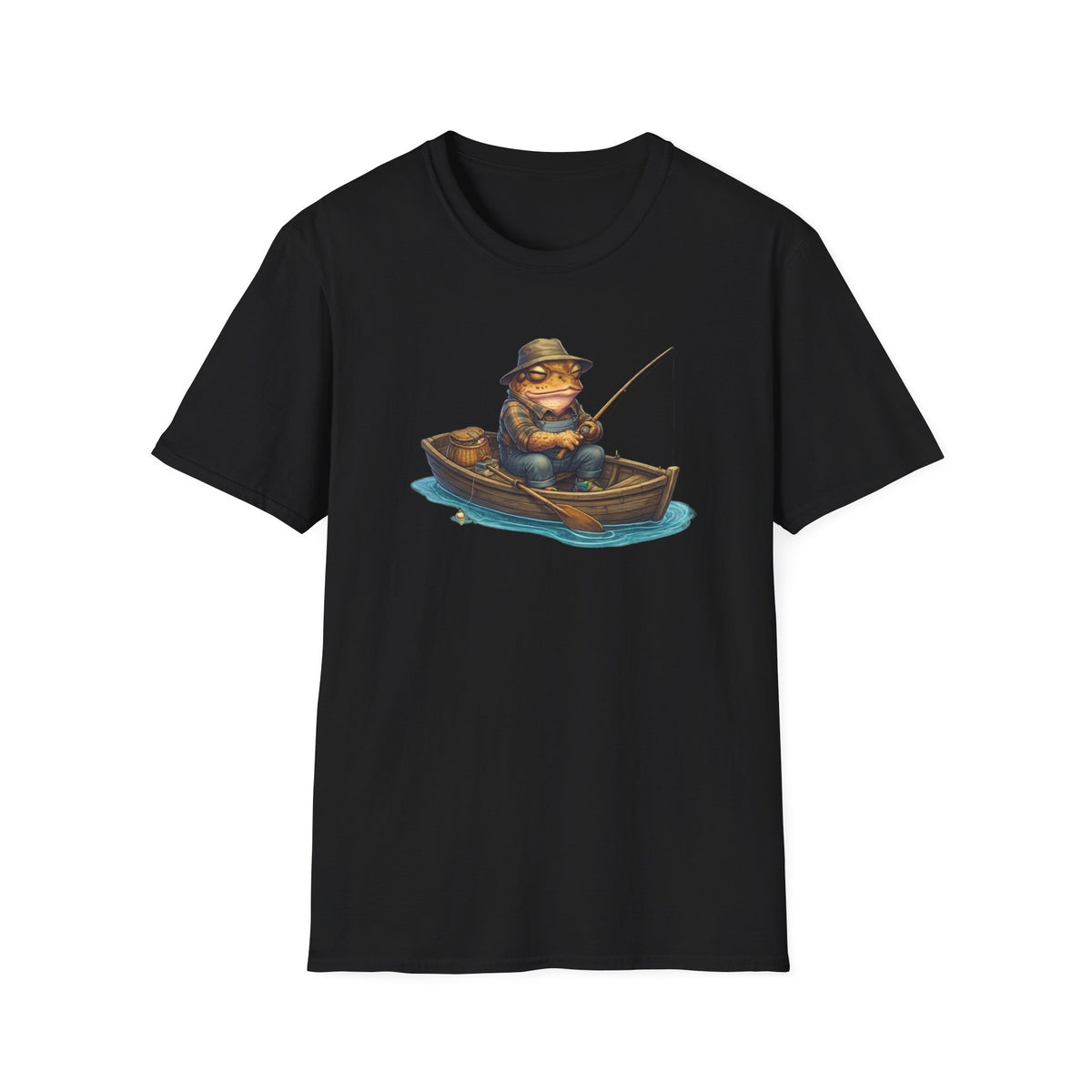 Gone Fishing Toad Unisex Softstyle T-Shirt
