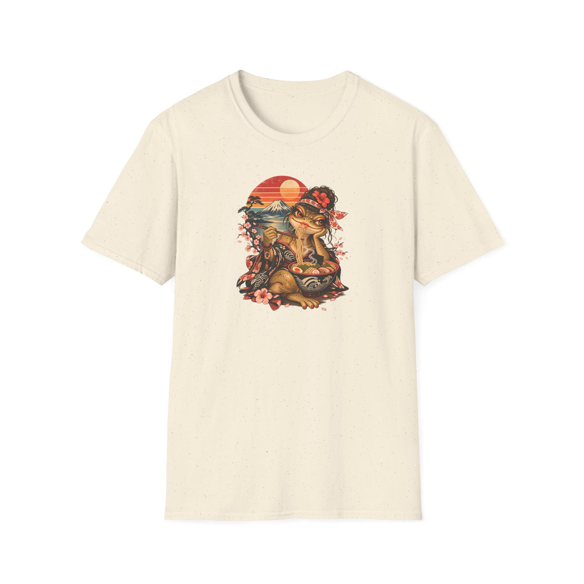 Ramen cherry blossom Sunset Unisex Softstyle T-Shirt