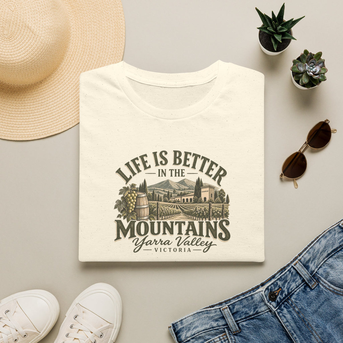 Life is Better in the Mountains Yarra Valley Victoria Unisex Softstyle T-Shirt