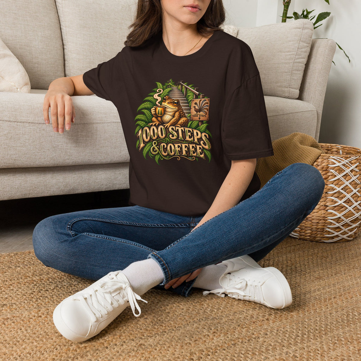 1000 Steps & Coffee Unisex Softstyle T-Shirt