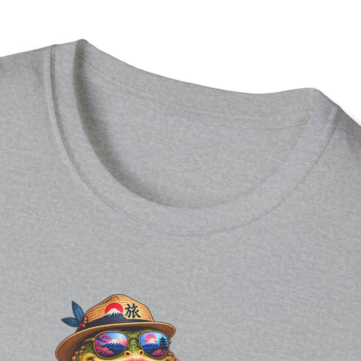 Toad walking origami cat and dog Unisex Softstyle T-Shirt