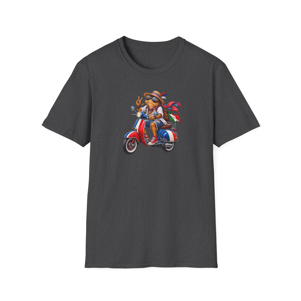 Italian Toad on Scooter Unisex Softstyle T-Shirt