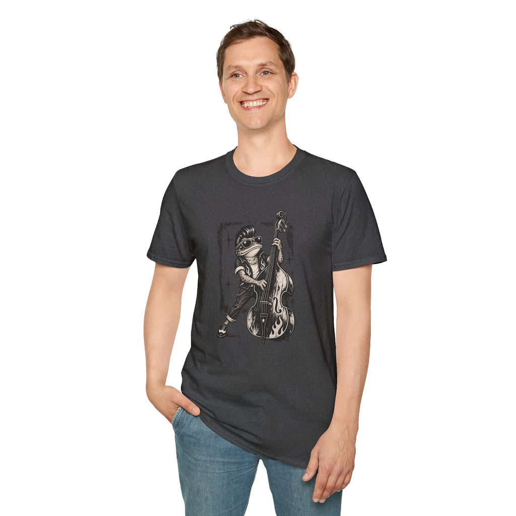 Rockabilly Double bass Toad Unisex Softstyle T-Shirt