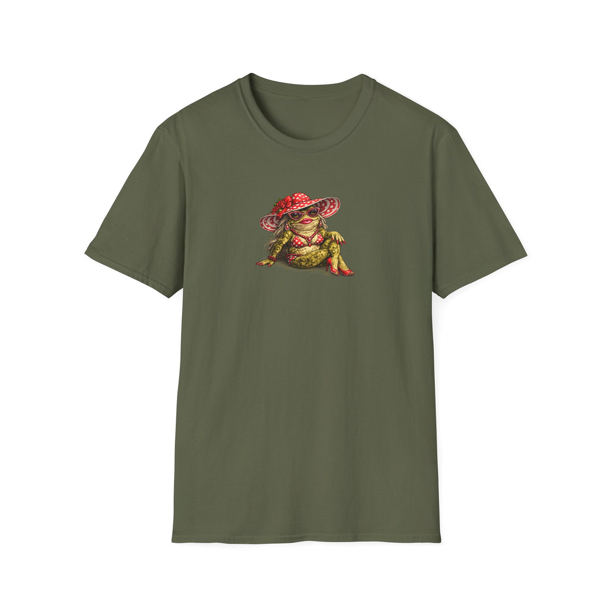 Toadella red polka dot Unisex Softstyle T-Shirt