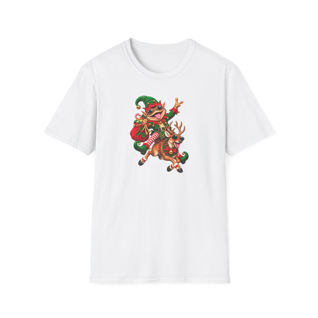 Christmas Toad on Reindeer unisex Softstyle T-Shirt
