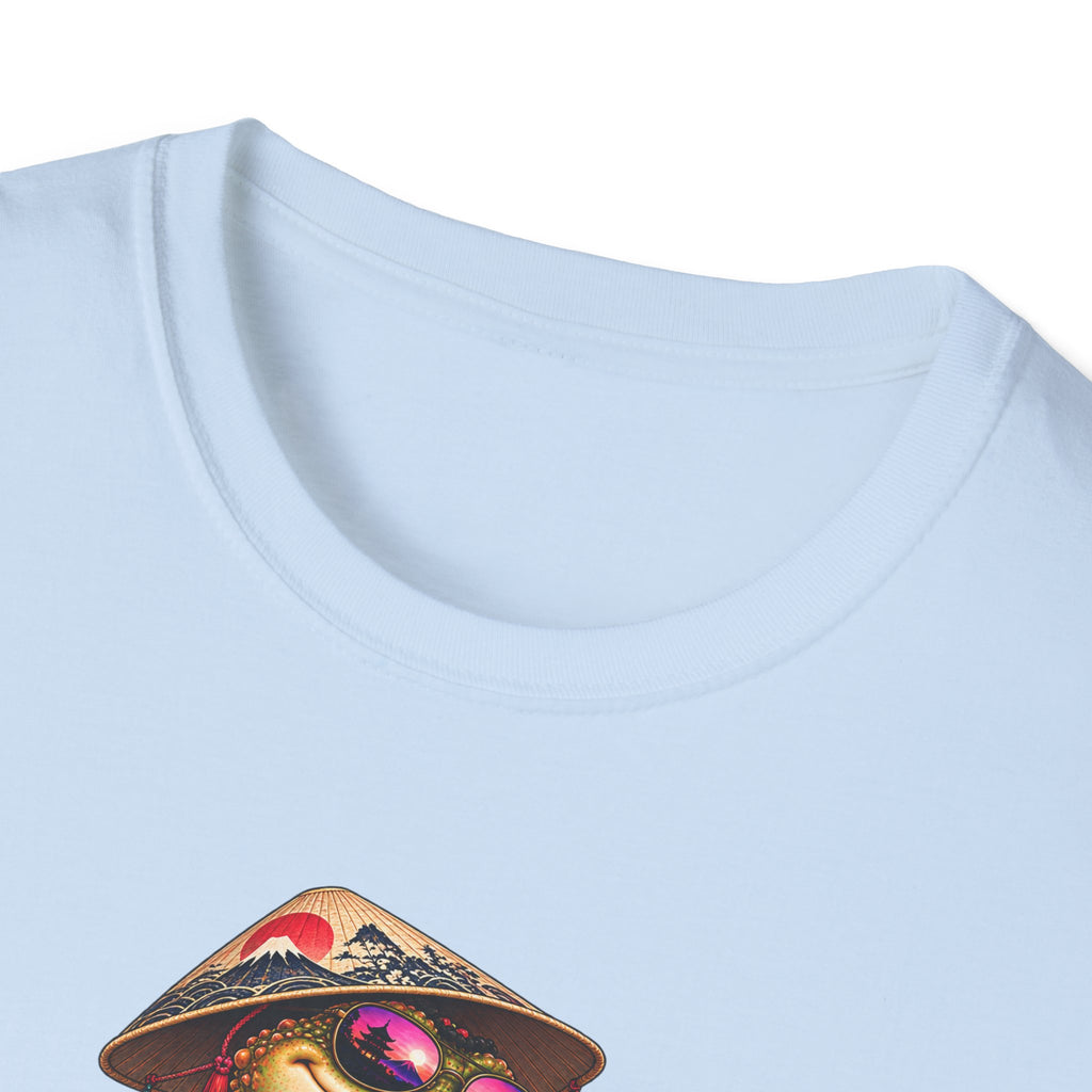 Toad walking  Origami dog unisex Softstyle T-Shirt