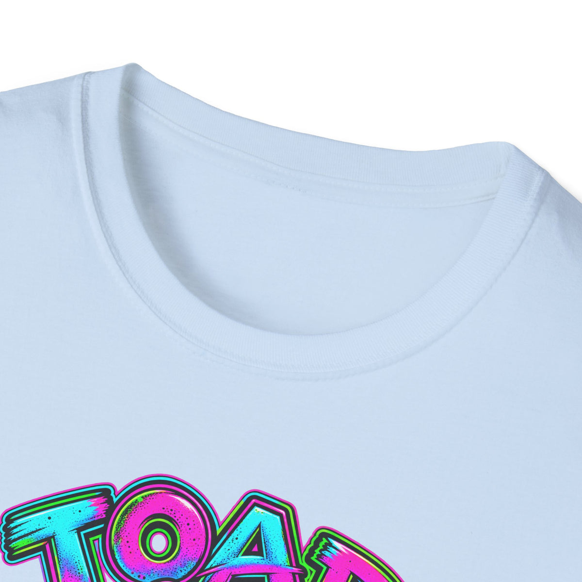 Skeleton neon pink, aqua and greenI unisex Softstyle T-Shirt