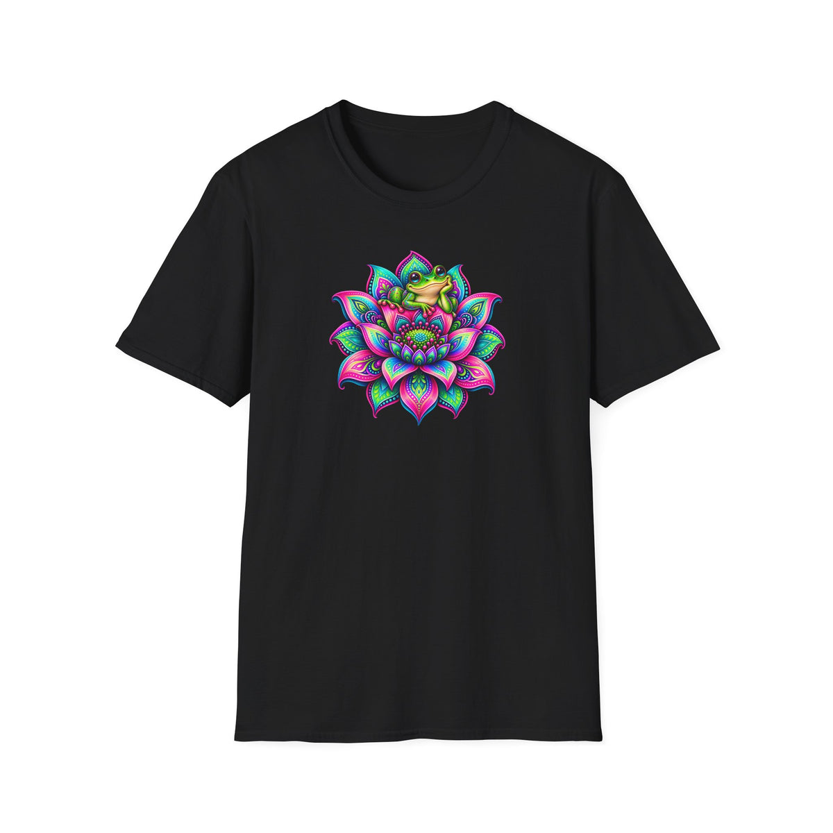 Mandala Flower Toad Boho T-Shirt | Croaking Toad