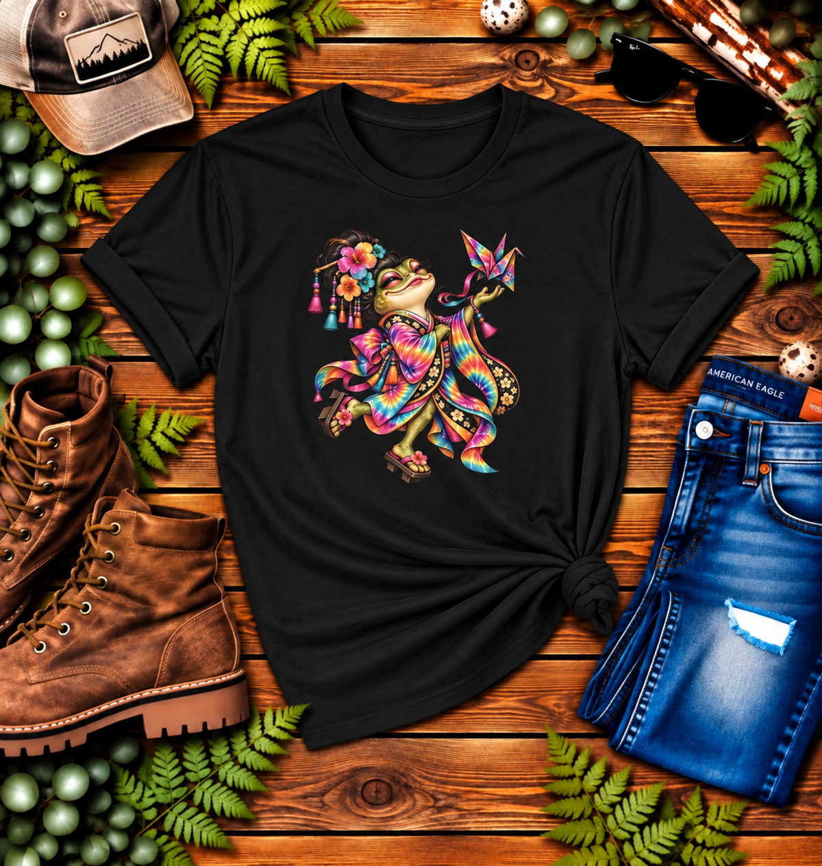 Origami Kite Toad  Unisex Softstyle T-Shirt