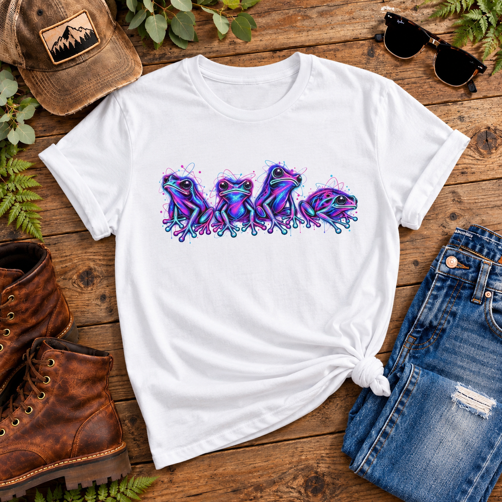 neon pink and purple Toads Unisex Softstyle T-Shirt