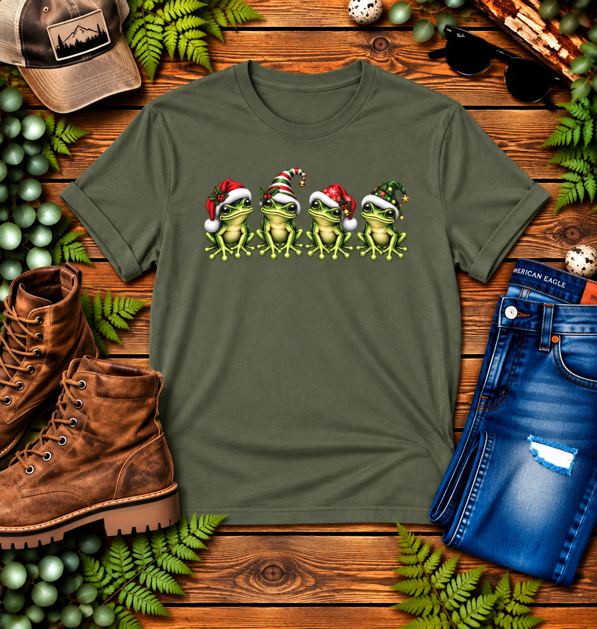 Christmas Amphibians Unisex Softstyle T-Shirt