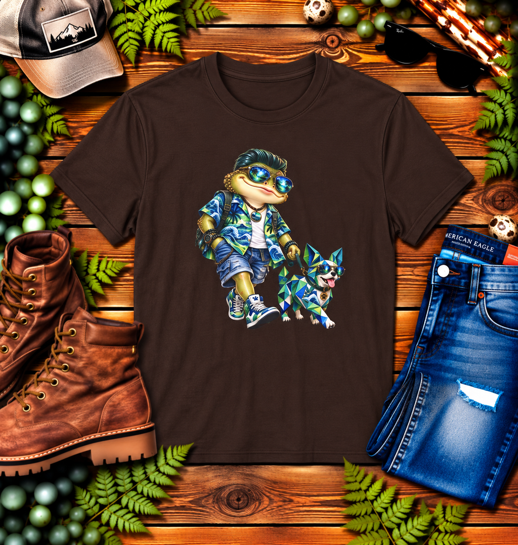 Origami Dog Unisex Softstyle T-Shirt