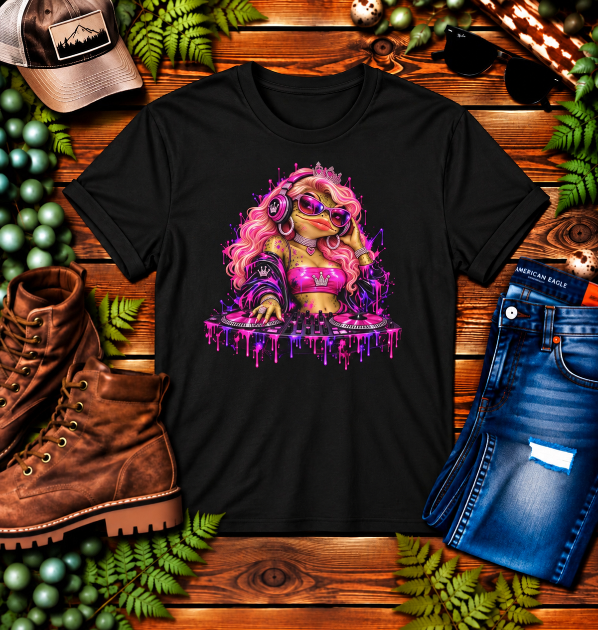 DJ Toadie T-Shirt | Funny DJ & Music Toad Graphic Tee