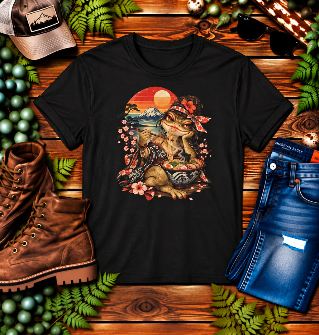 Ramen cherry blossom Sunset Unisex Softstyle T-Shirt